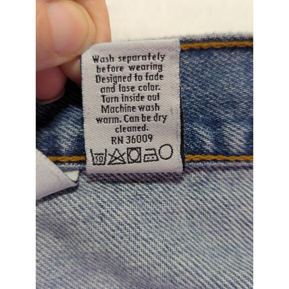 Calvin Klein Size 7 Ankle Jeans 100% Cotton Stone Wash High Rise VTG 90s - Picture 10 of 16